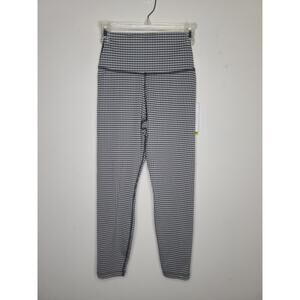 NWT Nike Dri-Fit black white gingham plaid yoga leggings - small